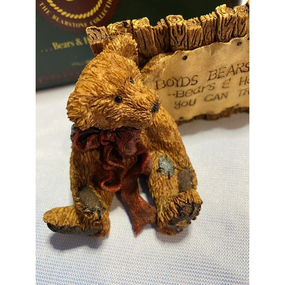 Boyds Bears “ Grenville and Neville” The Sign- Vintage 1993 Collectible Figurine